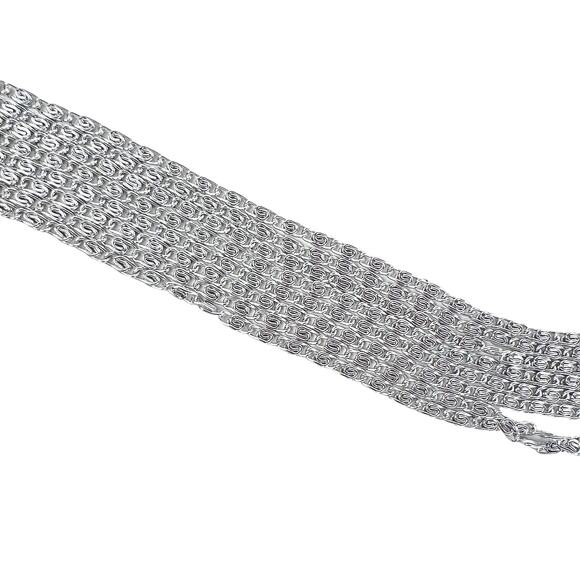 Sarah Coventry Silvery Cascade Multi Strand Necklace 18" Original Box Vintage - Picture 11 of 13